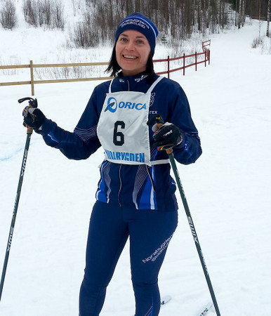 Vinnaren i damklassen, Emma Larsson från Norabygden, var glad trots att det var jobbigt och bakhalt.